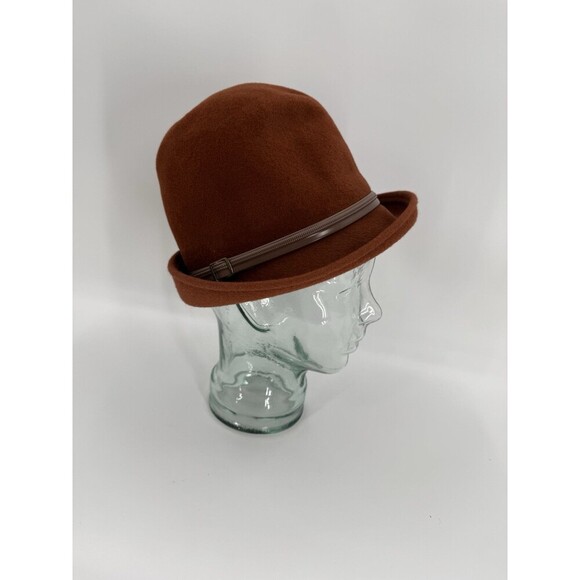 Gorgeous Vintage USA Union Made Brown Ladies Bowler Hat - Picture 1 of 12
